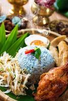 comida malaia tradicional nasi kerabu foto