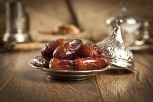 frutas secas de tamareira ou kurma, comida do ramadã