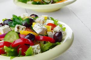 salada grega caseira foto