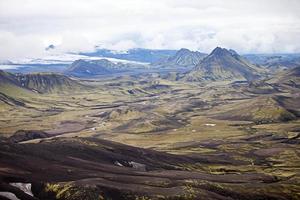 paisagem vulcânica - landmannalaugar, islândia foto