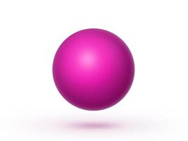 esferas cor de rosa isoladas no fundo branco. renderização 3D foto
