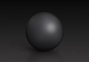 esferas pretas isoladas em fundo escuro. renderização 3D foto