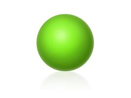 esferas verdes isoladas no fundo branco. renderização 3D foto