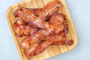 closeup de tiras de bacon