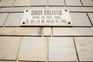 local do nascimento de simon bolivar casa, caracas, venezuela foto