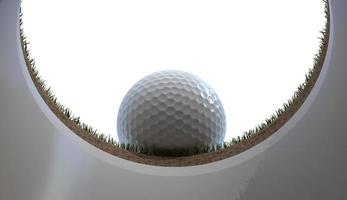 bola de golfe quase no buraco
