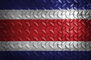 estatística de textura de metal de bandeira da costa rica foto