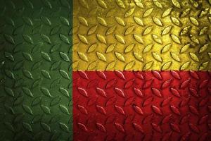 estatística de textura de metal de bandeira benin foto