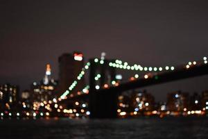 luzes desfocadas da cidade de Nova york