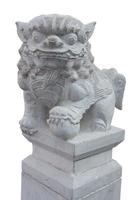 pedra de leão chinês casal com traçado de recorte foto