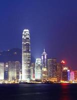 skyline de hong kong à noite
