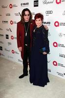 los angeles, 22 de fevereiro - ozzy osbourne, sharon osbourne na festa de elton john oscar 2015 na cidade de west hollywood park em 22 de fevereiro de 2015 em west hollywood, ca foto