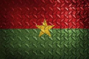 estatística de textura de metal de bandeira de burquina foto