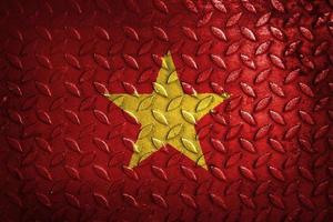 estatística de textura de metal da bandeira do vietnã foto