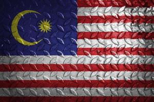 estatística de textura de metal de bandeira da malásia foto