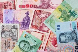 notas de dinheiro de Tailândia para o fundo