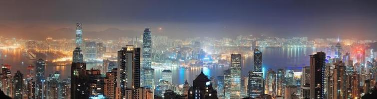 Hong Kong à noite foto