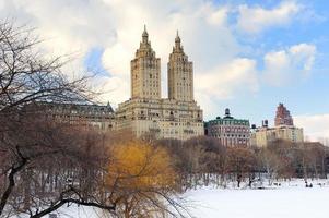 cidade de nova york manhattan central park no inverno foto