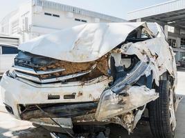 fundo de acidente de acidente de carro foto