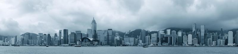 Hong Kong em preto e branco foto