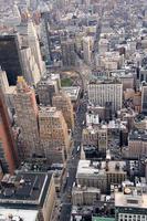 cidade de nova york manhattan rua vista aérea foto