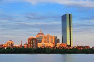 horizonte urbano da cidade de boston foto