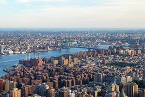 vista aérea de nova york manhattan foto