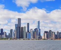 panorama do horizonte urbano da cidade de chicago foto