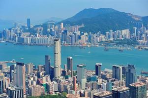 vista aérea de hong kong foto