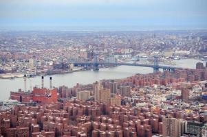 vista arial do horizonte do brooklyn da cidade de nova york manhattan foto