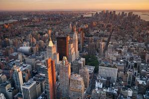 vista aérea de nova york manhattan foto