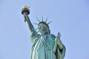 estátua da liberdade closeup em nova york manhattan foto