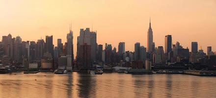 panorama do horizonte de manhattan em nova york foto