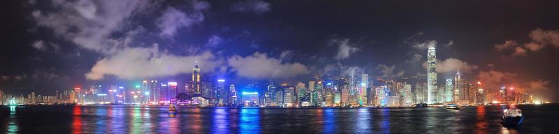 panorama do horizonte de hong kong foto