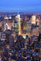 cidade de nova york manhattan times square noite foto