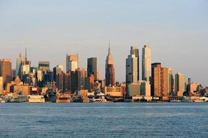 Manhattan vista ao entardecer foto