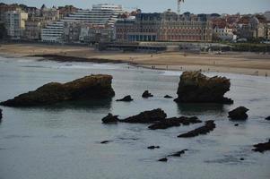 maré baixa, biarritz biscaia foto