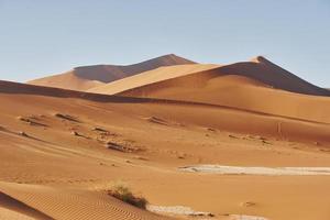 horizonte está longe. vista majestosa de paisagens incríveis no deserto africano foto