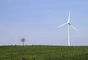 energia sustentável - turbina eólica em um campo foto