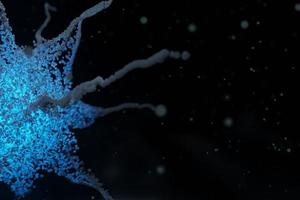 sci-fi cyberpunk energia alienígena vírus brilho partículas fundo renderização em 3d foto