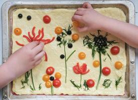 tendência de jardins focaccia. arte focaccia foto