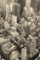nova york manhattan skyline vista aérea preto e branco foto