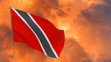 bandeira de trinidad e tobago no poste foto