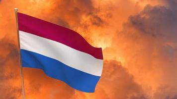 bandeira holandesa no poste foto