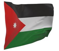 bandeira da Jordânia isolada foto