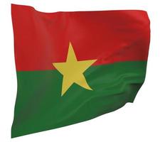 bandeira de burkina faso isolada foto