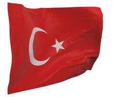 bandeira da turquia isolada foto