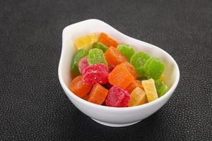 doce de frutas cristalizadas foto