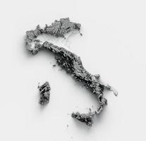 ilustração 3d detalhada do mapa físico da itália foto