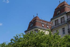 edifícios típicos do século 19 no distrito do castelo de buda de budapeste foto